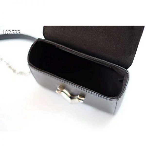 Louis Vuitton LV Women Twist Belt Chain Wallet Black Epi Leather (3)