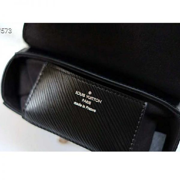 Louis Vuitton LV Women Twist Belt Chain Wallet Black Epi Leather (6)