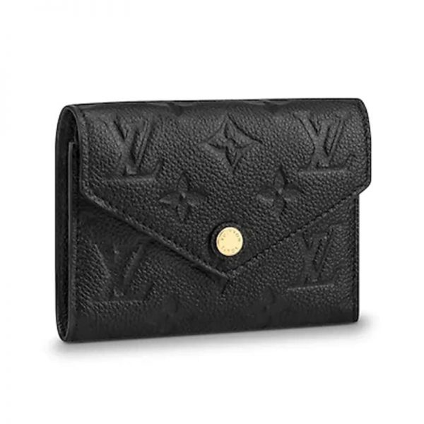 Louis Vuitton LV Women Victorine Wallet in Monogram Empreinte Leather-Black