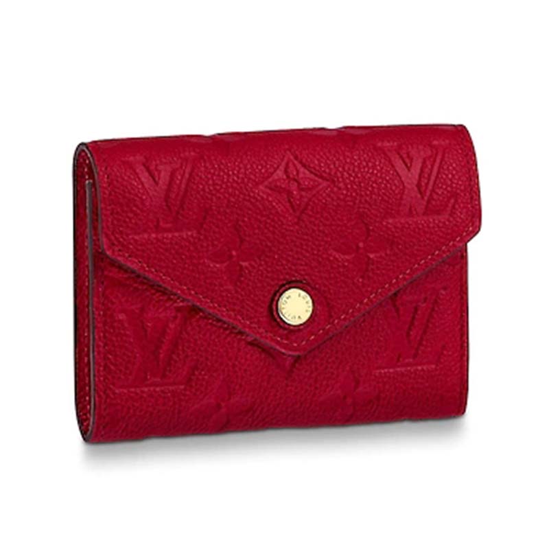 Authentic Louis Vuitton Red Monogram Empreinte Leather Victorine Wallet –  Italy Station