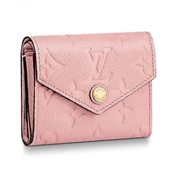 Louis Vuitton LV Women Zoé Compact Wallet Monogram Empreinte Leather-Pink