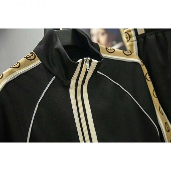 Gucci GG Men Oversize Technical Jersey Jacket Interlocking G-Black (6)
