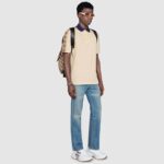 Gucci GG Men Polo with Interlocking G Stripe White Cotton - Image 11