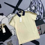 Gucci GG Men Polo with Interlocking G Stripe White Cotton - Image 2