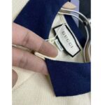 Gucci GG Men Polo with Interlocking G Stripe White Cotton - Image 8