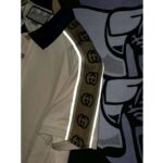 Gucci GG Men Polo with Interlocking G Stripe White Cotton - Image 9