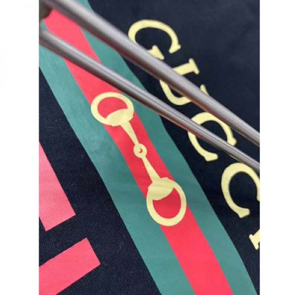 Gucci GG Men’s Gucci Boutique Print Oversize T-Shirt-Black (11)