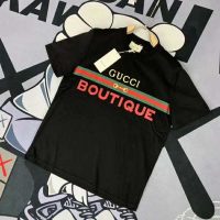 Gucci GG Men’s Gucci Boutique Print Oversize T-Shirt-Black