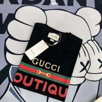 Gucci GG Men’s Gucci Boutique Print Oversize T-Shirt-Black