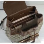 Gucci GG Unisex Gucci 1955 Horsebit Backpack Beige/Ebony Supreme Canvas – Bild 8