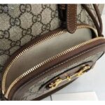 Gucci GG Unisex Gucci 1955 Horsebit Backpack Beige/Ebony Supreme Canvas – Bild 10
