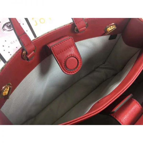 Gucci GG Unisex Gucci 1955 Horsebit Large Tote Bag-Red (9)