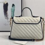Gucci GG Women GG Marmont Mini Top Handle Bag-White - Image 3