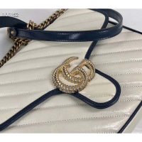 Gucci GG Women GG Marmont Mini Top Handle Bag-White