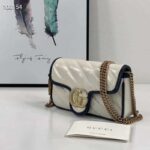 Gucci GG Women GG Marmont Super Mini Bag White Diagonal Matelassé – Image 4