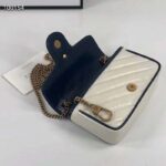 Gucci GG Women GG Marmont Super Mini Bag White Diagonal Matelassé – Image 9