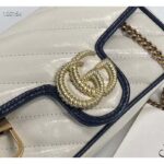 Gucci GG Women GG Marmont Super Mini Bag White Diagonal Matelassé – Image 7