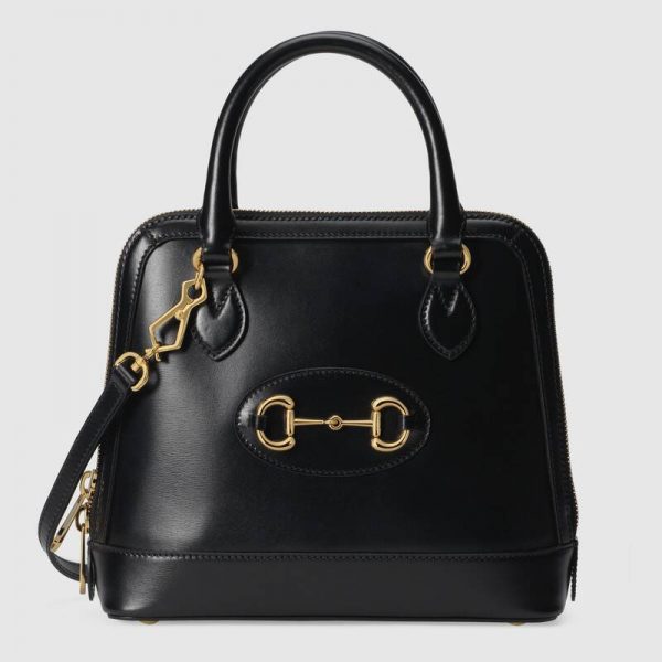 Gucci GG Women Gucci 1955 Horsebit Small Top Handle Bag-Black