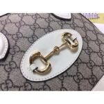 Gucci GG Women Gucci 1955 Horsebit Small Top Handle-White - Image 8
