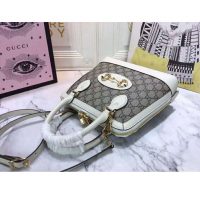 Gucci GG Women Gucci 1955 Horsebit Small Top Handle-White