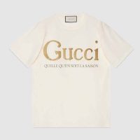 Gucci GG Women Gucci Glitter Print T-Shirt Cotton-White