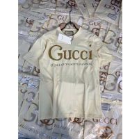 Gucci GG Women Gucci Glitter Print T-Shirt Cotton-White