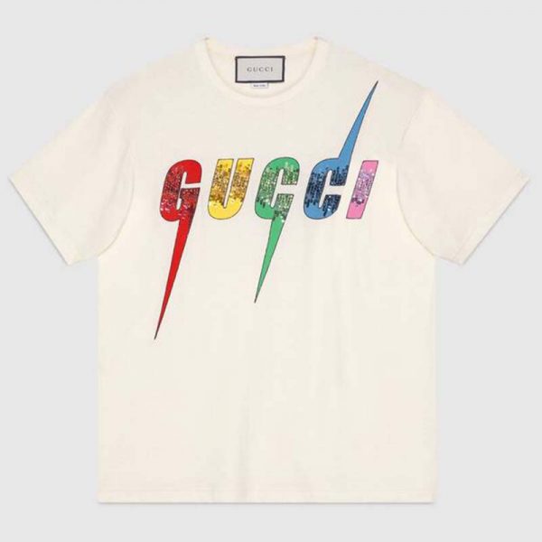 Gucci GG Women Oversize Cotton T-Shirt Gucci Blade-White