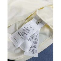 Gucci GG Damen Oversize Baumwoll-T-Shirt Gucci Blade-Weiß