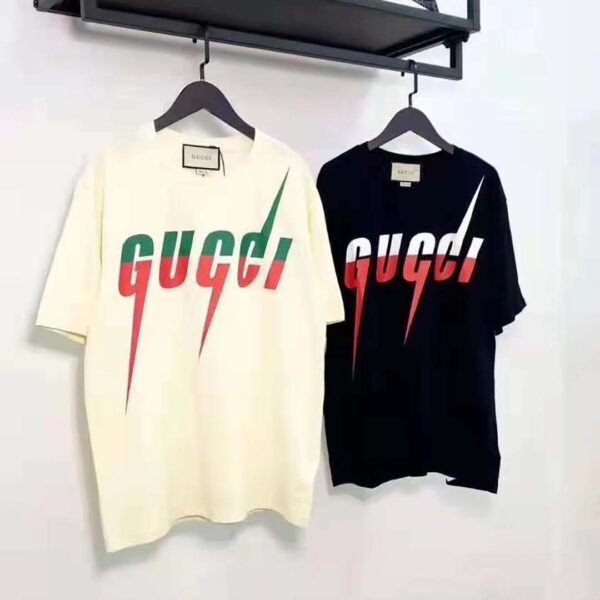 Gucci GG Women Oversize Cotton T-Shirt Gucci Blade-White (4)