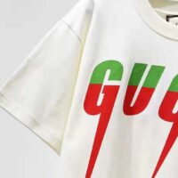 Gucci GG Women Oversize Cotton T-Shirt Gucci Blade-White (5)