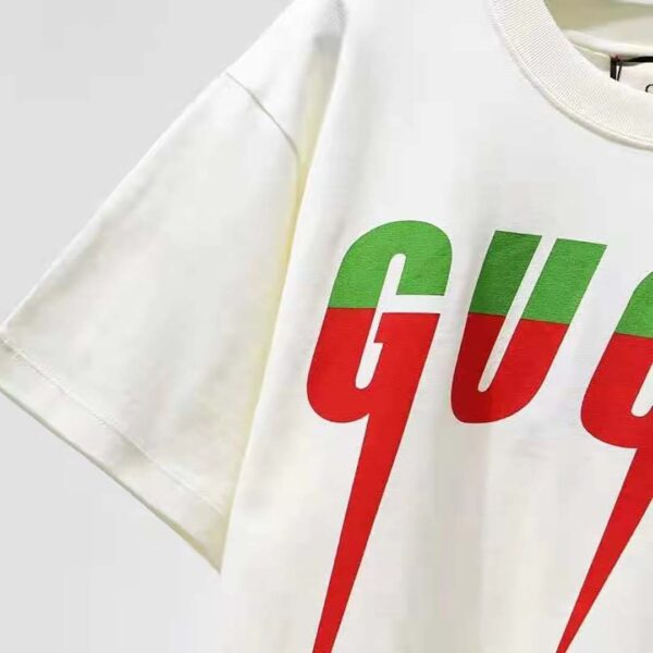 Gucci GG Women Oversize Cotton T-Shirt Gucci Blade-White (6)