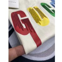 Gucci GG Damen Oversize Baumwoll-T-Shirt Gucci Blade-Weiß