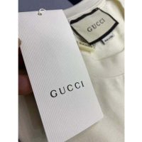 Gucci GG Damen Oversize Baumwoll-T-Shirt Gucci Blade-Weiß