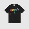 Gucci GG Women Oversize T-Shirt with Gucci Blade Print-Black