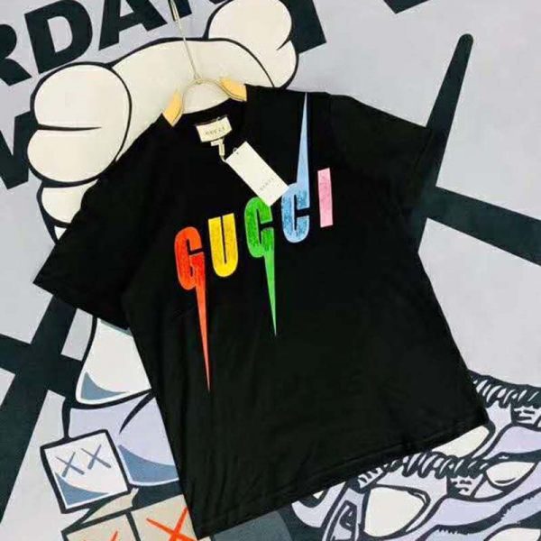 Gucci GG Women Oversize T-Shirt with Gucci Blade Print-Black (4)