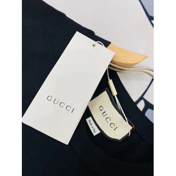 Gucci GG Women Oversize T-Shirt with Gucci Blade Print-Black (6)