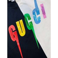 Gucci GG Women Oversize T-Shirt with Gucci Blade Print-Black