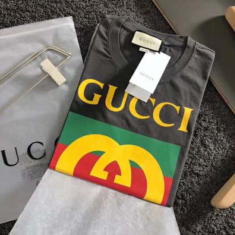 Gucci GG Women Oversize T-Shirt with Gucci Logo-White - LULUX
