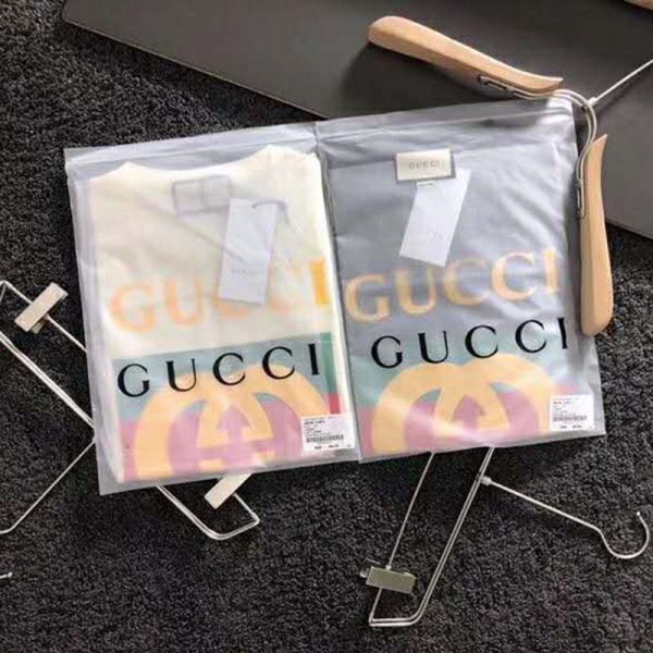 Gucci GG Women Oversize T-Shirt with Gucci Logo-White (4)