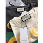 Gucci GG Women Oversize T-Shirt with Gucci Logo-White - Image 6
