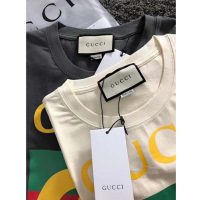 Gucci GG Women Oversize T-Shirt with Gucci Logo-Whiteh Gucci Logo-White (1)
