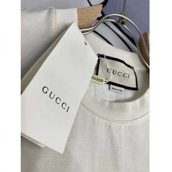 Gucci GG Women’s Gucci Boutique Print T-Shirt-White (6)