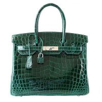 Hermes Birkin 30 Bag in Alligator Leather with Gold Hardware-Rose