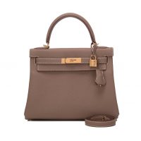 Hermes Kelly Sellier 32 Bag in Togo Leather-Purple