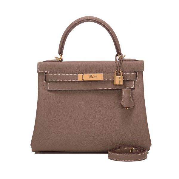 Hermes Kelly Sellier 32 Bag in Togo Leather-Sandy