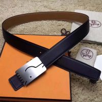 Hermes Men A Cheval Belt Buckle & Reversible Leather Strap 32 mm