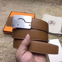 Hermes Men A Cheval Belt Buckle & Reversible Leather Strap 32 mm