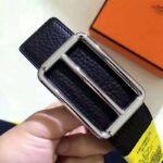 Hermes Men H Rouleau Belt Buckle & Reversible Leather Strap 32 mm - immagine 3