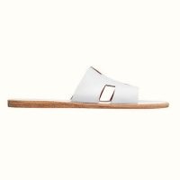 Hermes Men Izmir Sandal in Calfskin with Iconic "H"-White