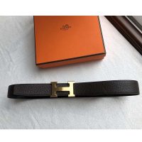 Hermes Men Quizz Belt Buckle & Reversible Leather Strap 32 mm-Gold